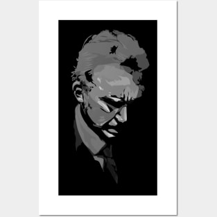 Jordan B. Peterson Grey on Black Portrait Posters and Art